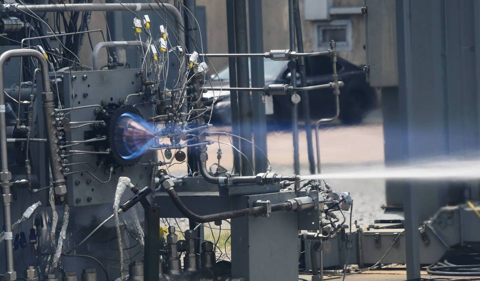 The engine was fired for a total of nearly 10 minutes, showing off its ability to withstand the extreme forces of sustained detonation