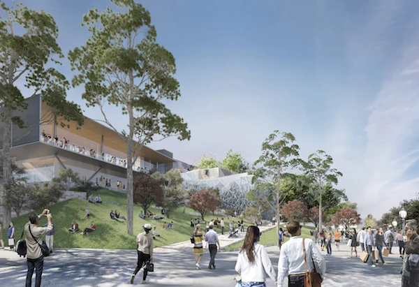 Rendering of Foster + Partners' redesign of Apple Federation Square