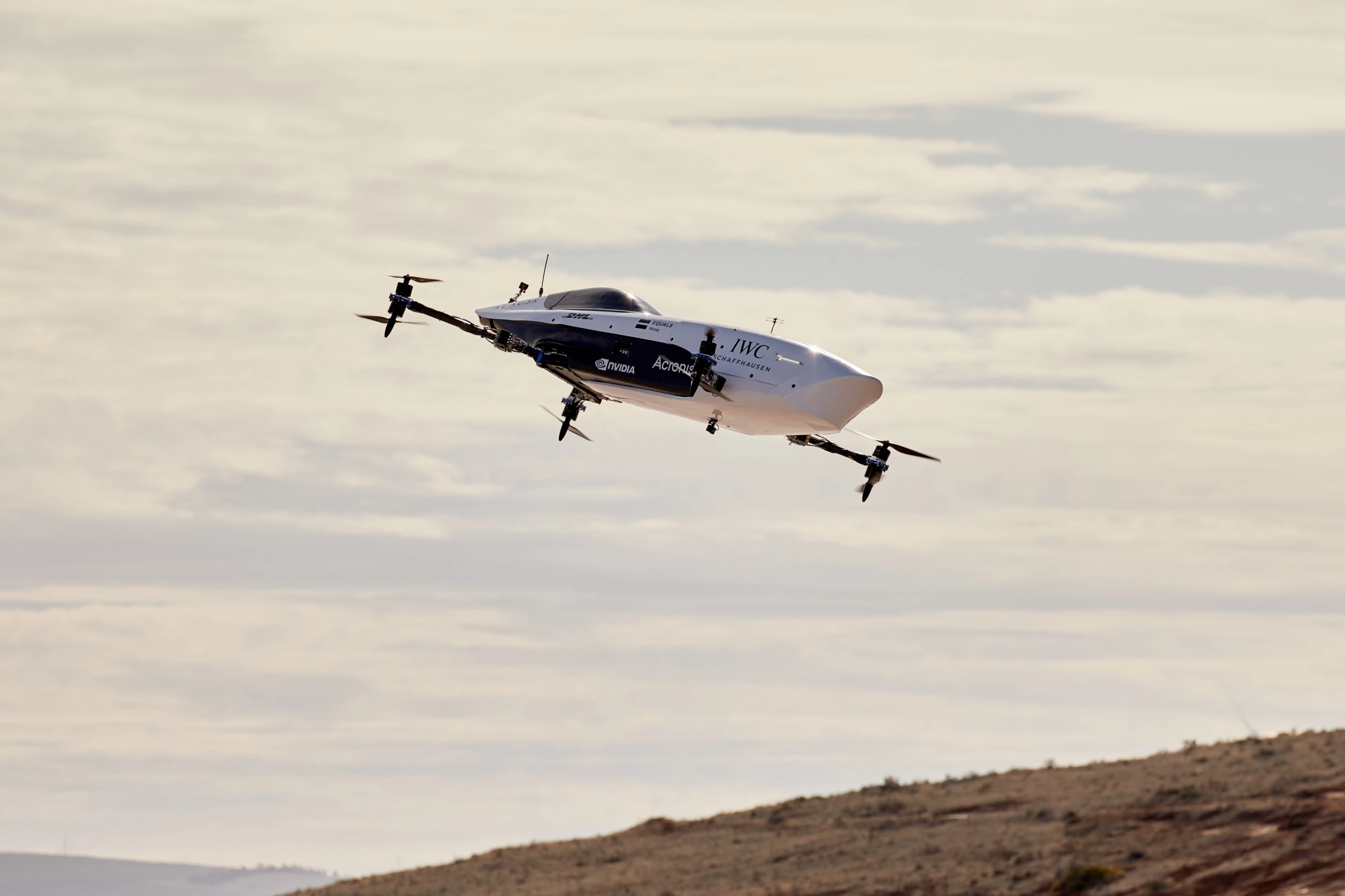 The Airspeeder Mk3 during a test flight
