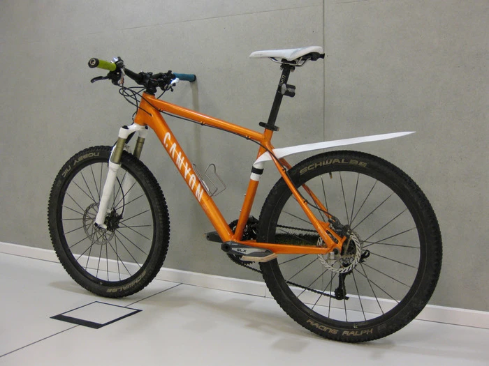 The Musguard on a mountain bike