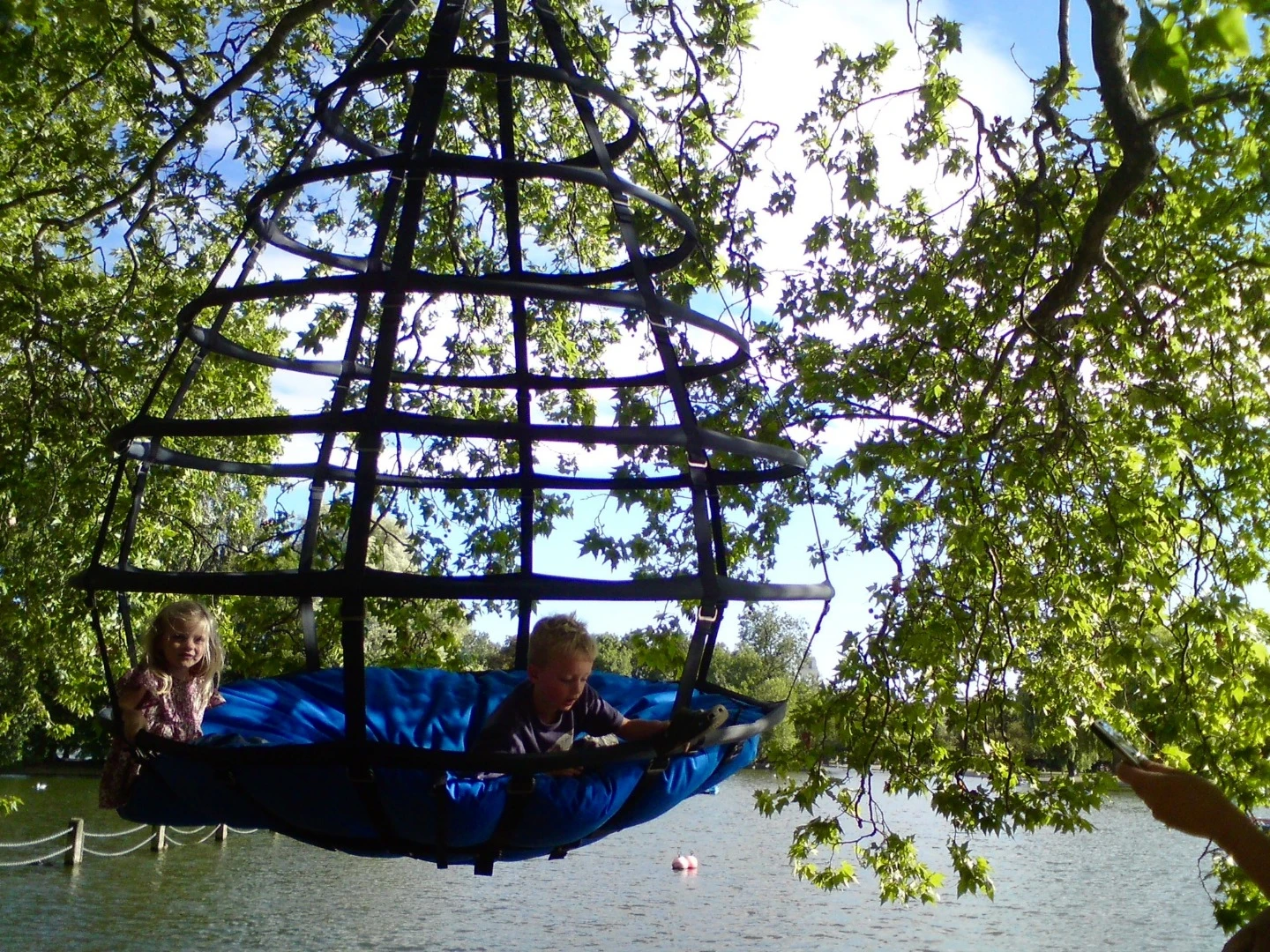 Children enjoy the original Sky-Pod project