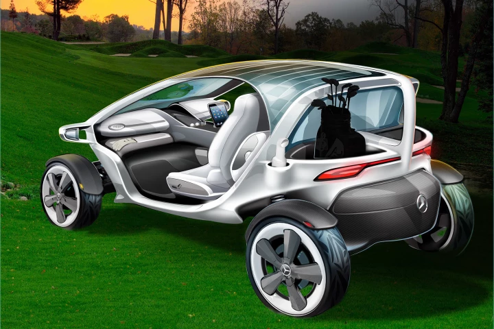 The Mercedes-Benz Vision Golf Cart is how our grandchildren might get around the course