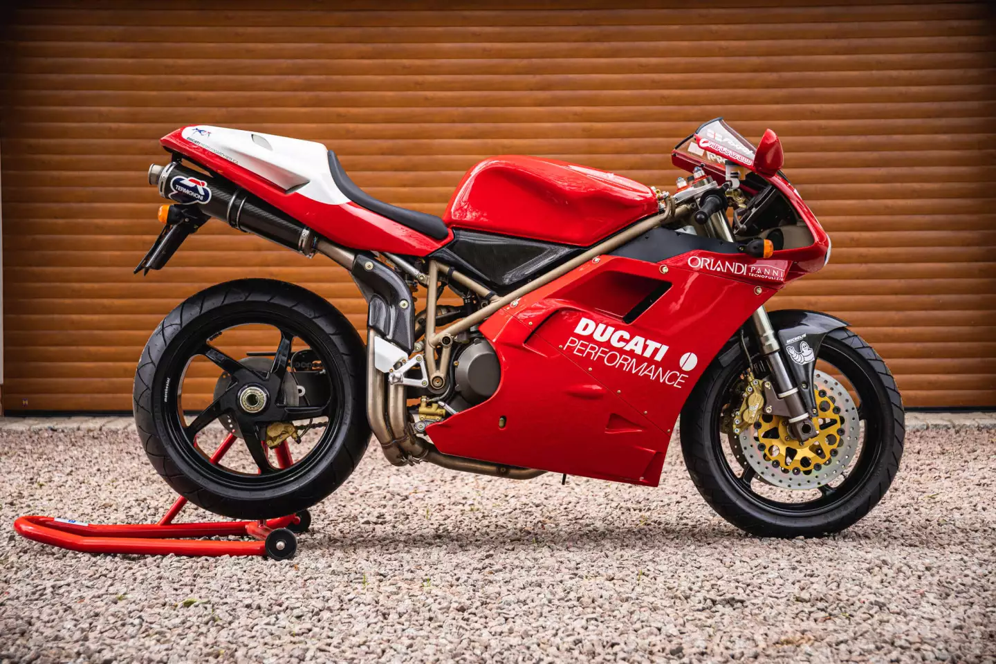 This 996cc 1998 Ducati 916 Carl Fogarty Replica holds the 916 model auction record at $91,044, narrowly ahead of 916 SPA (also known as the 955SP because a batch of 50 was homologated with a 955 motor) at $85,707