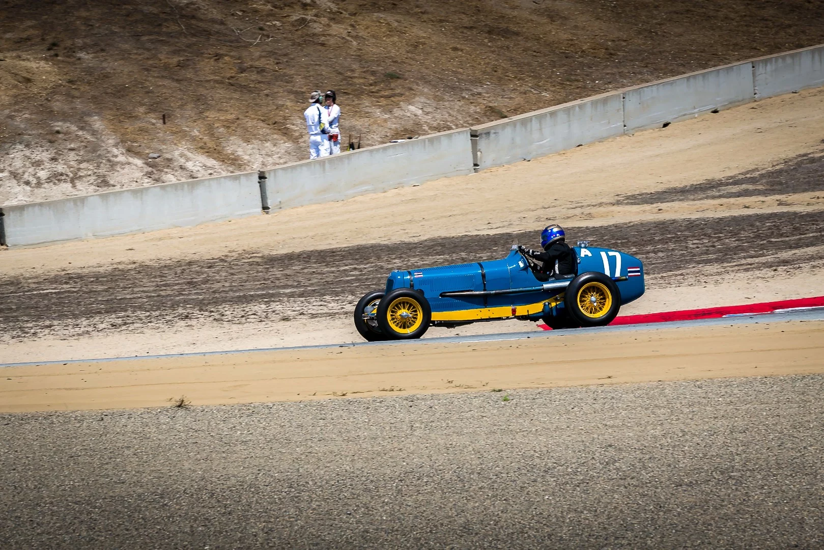 Little known 1935 ERA B pushing hard into Turn 10