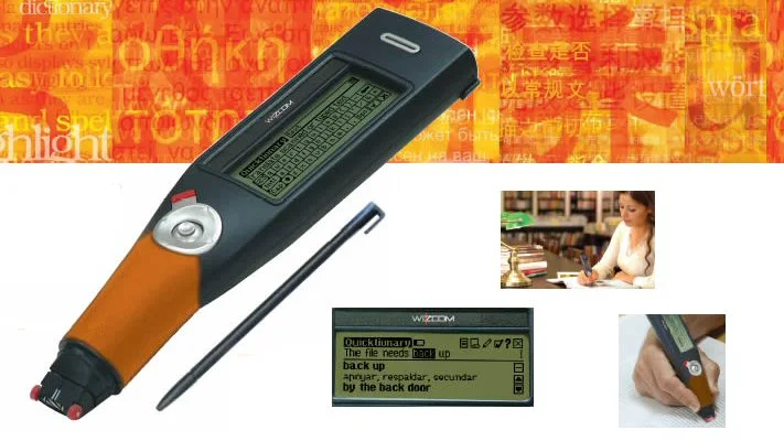 The Quicktionary TS Premium is a handheld scanning and translation device that offers dingle word or full line translations in real-time on its LCD touchscreen display