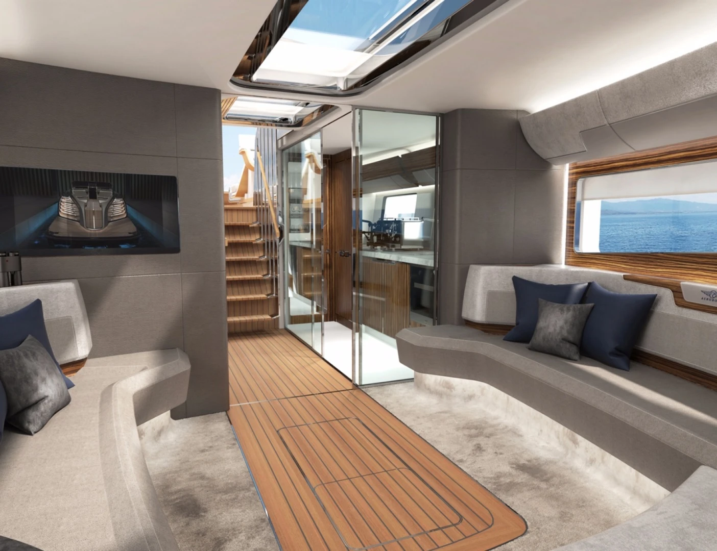 The Aeroboat S6 owner's lounge