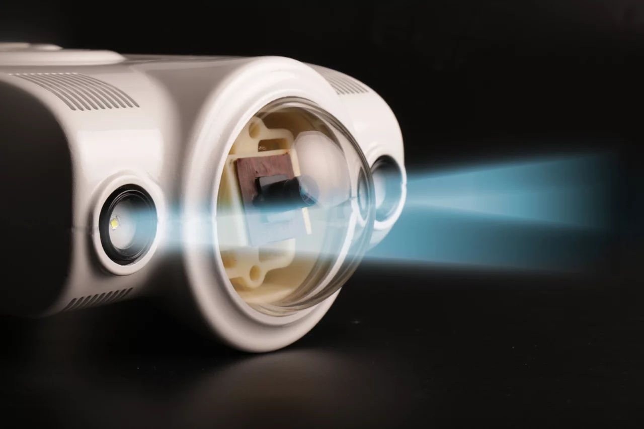 The BW1's camera can be remotely tilted up or down, allowing users to see what's above or below the drone without having to engage the vertical thruster