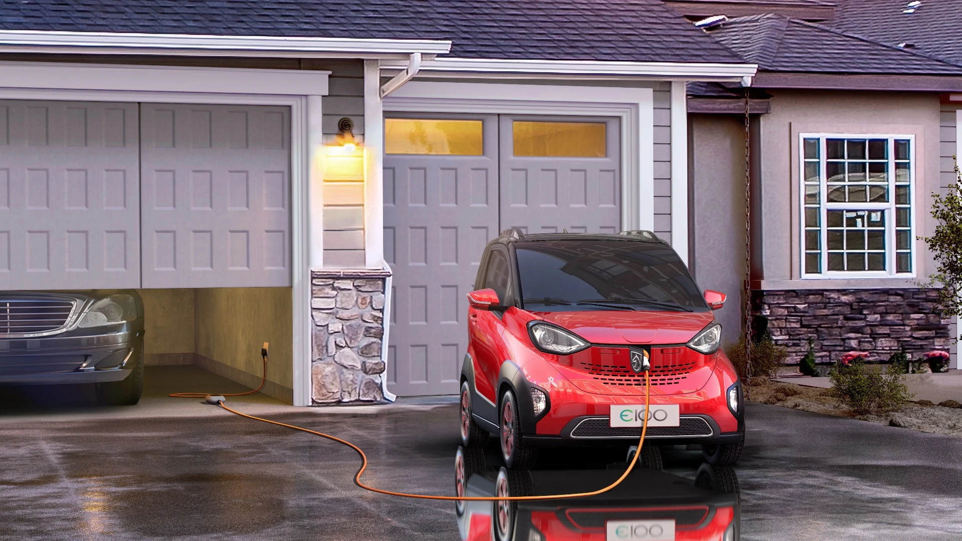 Charging takes 7.5 hours with the E100