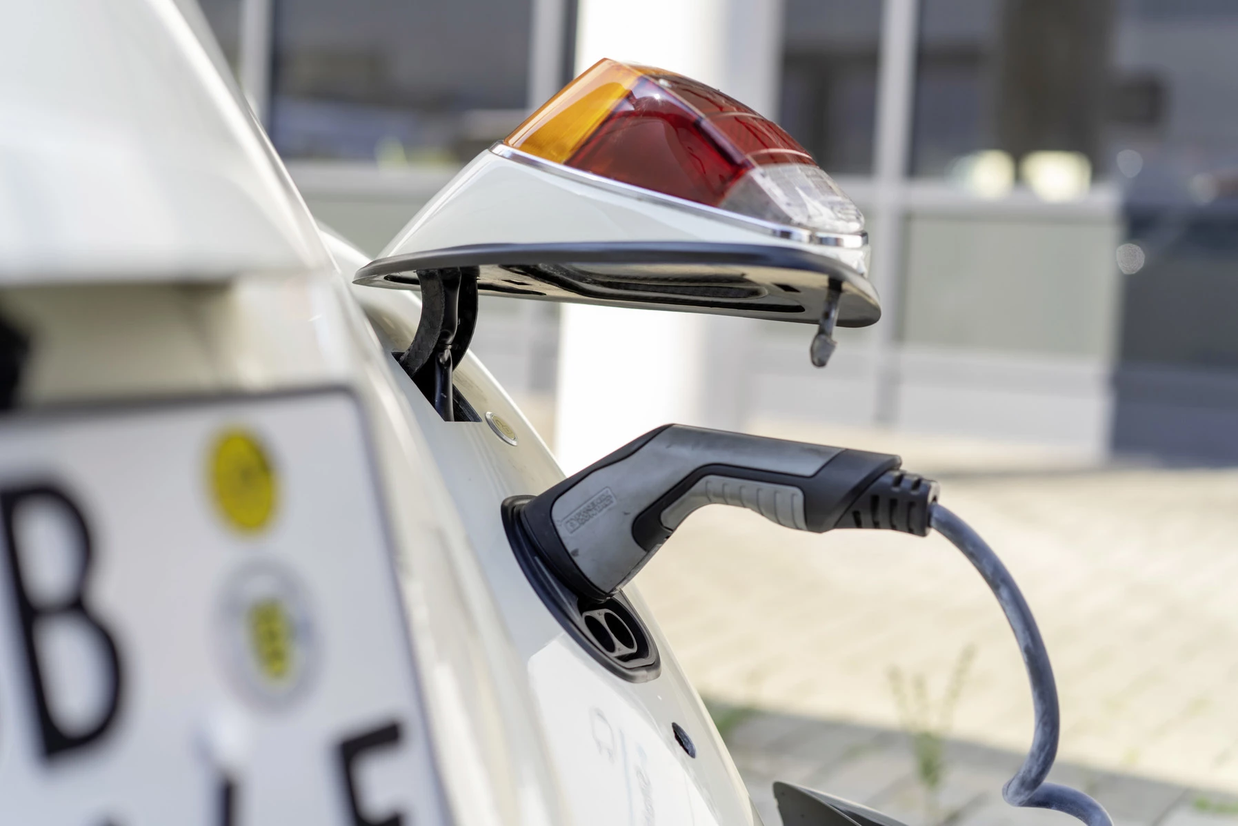 The e-Beetle can fast-charge on a global network of available chargers, getting most of its range in about an hour