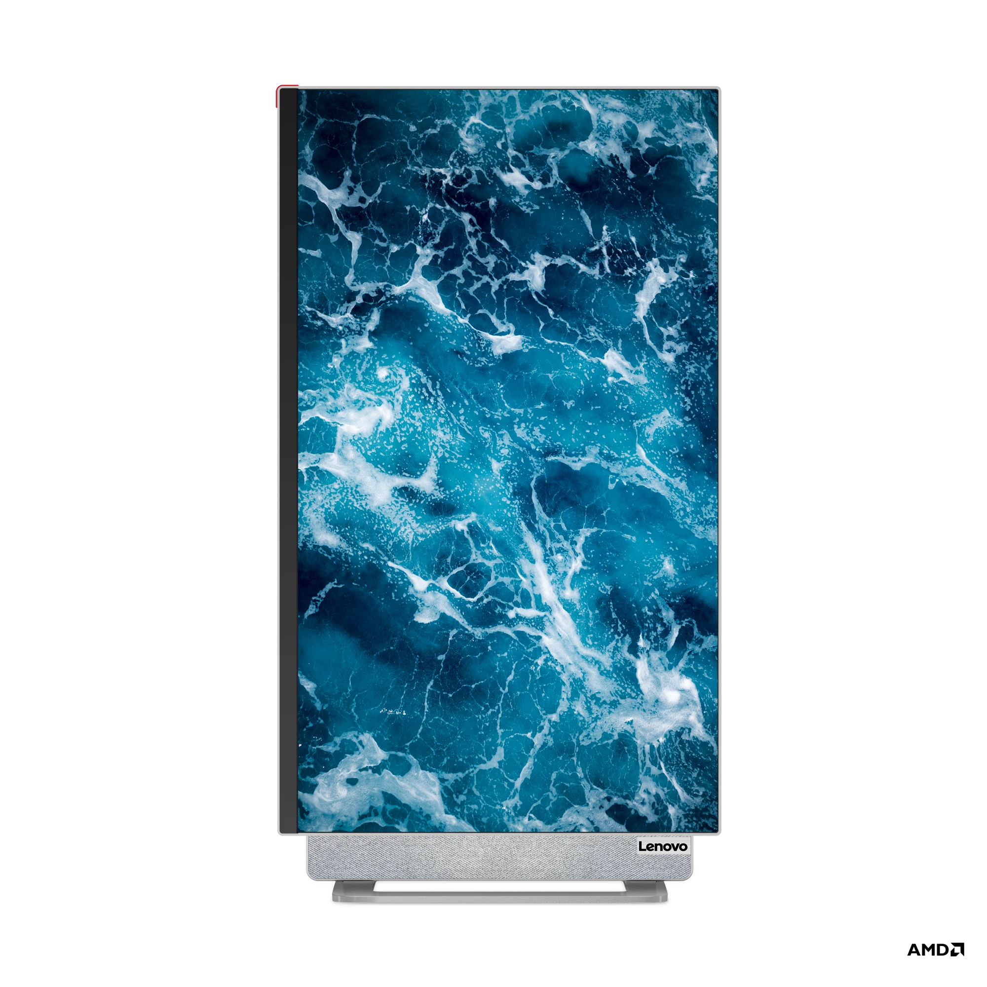 Whether in landscape or portrait view, the two 5-W JBL speaker remain below the screen