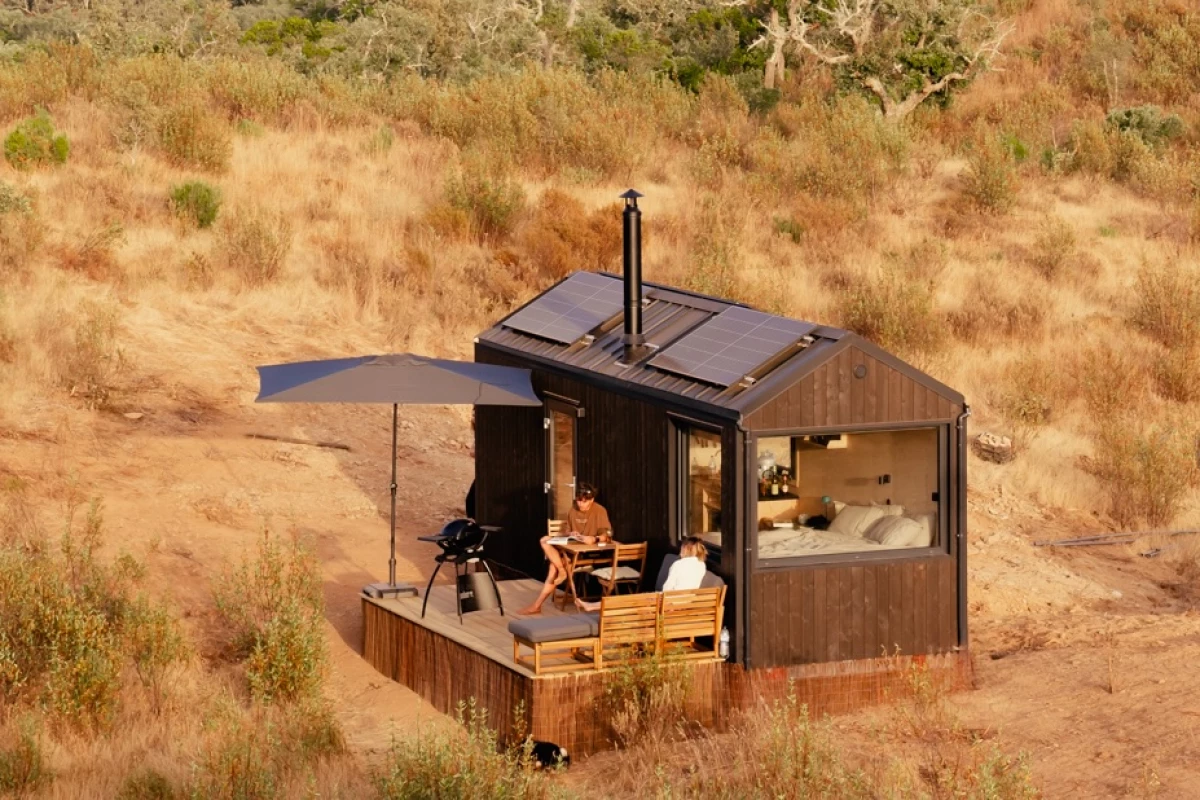 This unnamed tiny house, by Vagabond Haven, runs fully off-the-grid and sleeps two in comfort
