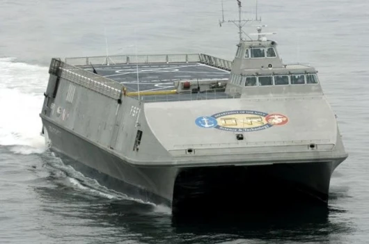 The Sea Fighter is a high-speed experimental vessel that will test a variety of technologies that will allow the U.S. Navy to operate more effectively in littoral waters.
