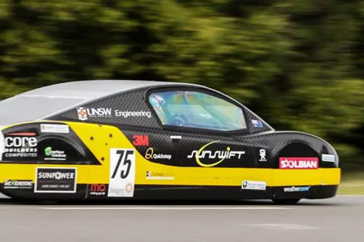 A group of Australian students has set a new world speed record for an electric vehicle (Photo: Sunswift / Daniel Chen)