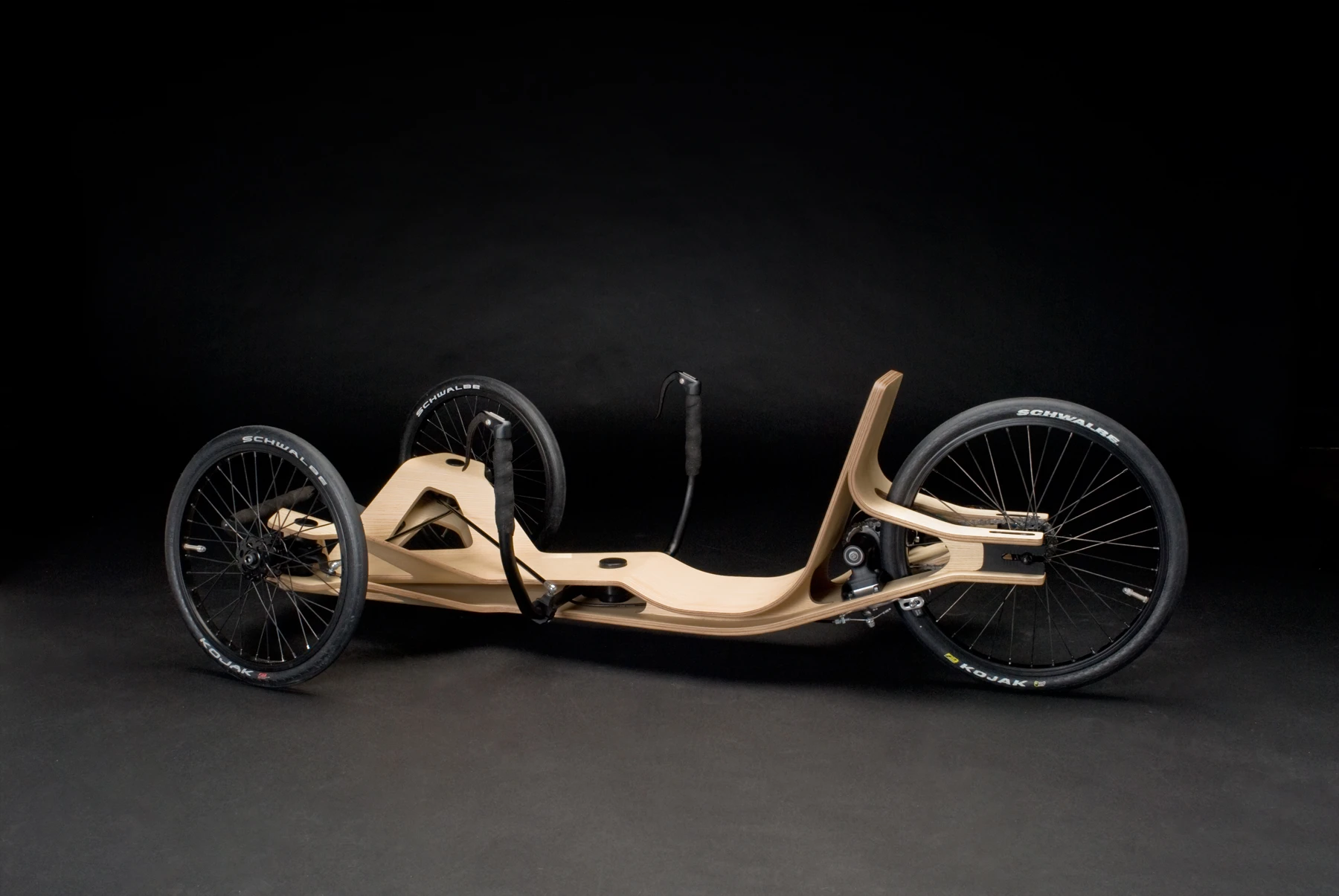 The Rennholz trike, designed and built by Jirka Wolff, Marcel Heise and Andreas Patsiaouras, with project support from Reiner Schneider