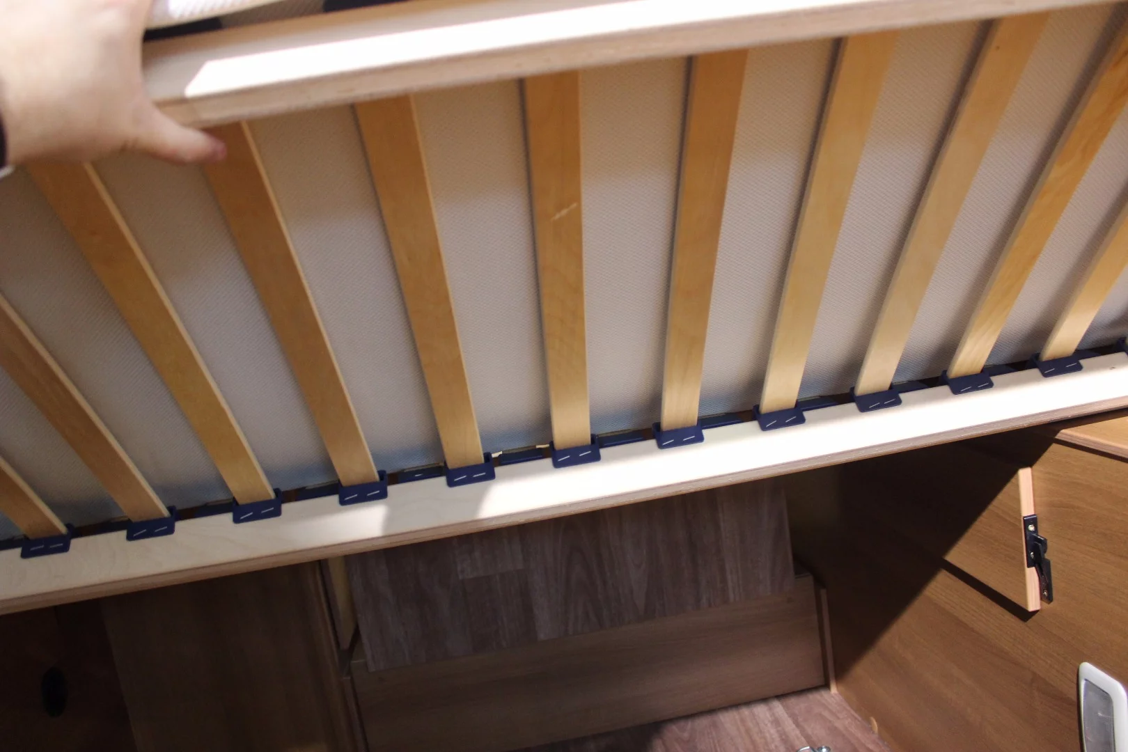 Fold the head of the bed out of the way and you make room for a bicycle or other cargo