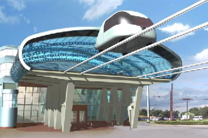 Artists rendering a String Transport system