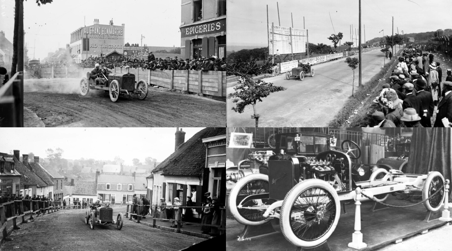 Hispano-Suiza's Voiturettes had two convincing wins in the Coupe d'Ostende on 4 September 1910 and Coupe des Voiturettes at Dieppe on 18 September 1910, prompting the creation of a road car based on the racing car. King Alfonso drove the new model and was so enamoured, he not only purchased one, but gave permission for his name to be used. In all, more than 500 units are believed to have been sold, which explains perhaps why this is sometimes referred to as the first sports car, based on its large production numbers. The pictured car above is a 1913 Hispano-Suiza Alfonso XIII Torpedo Tourer.