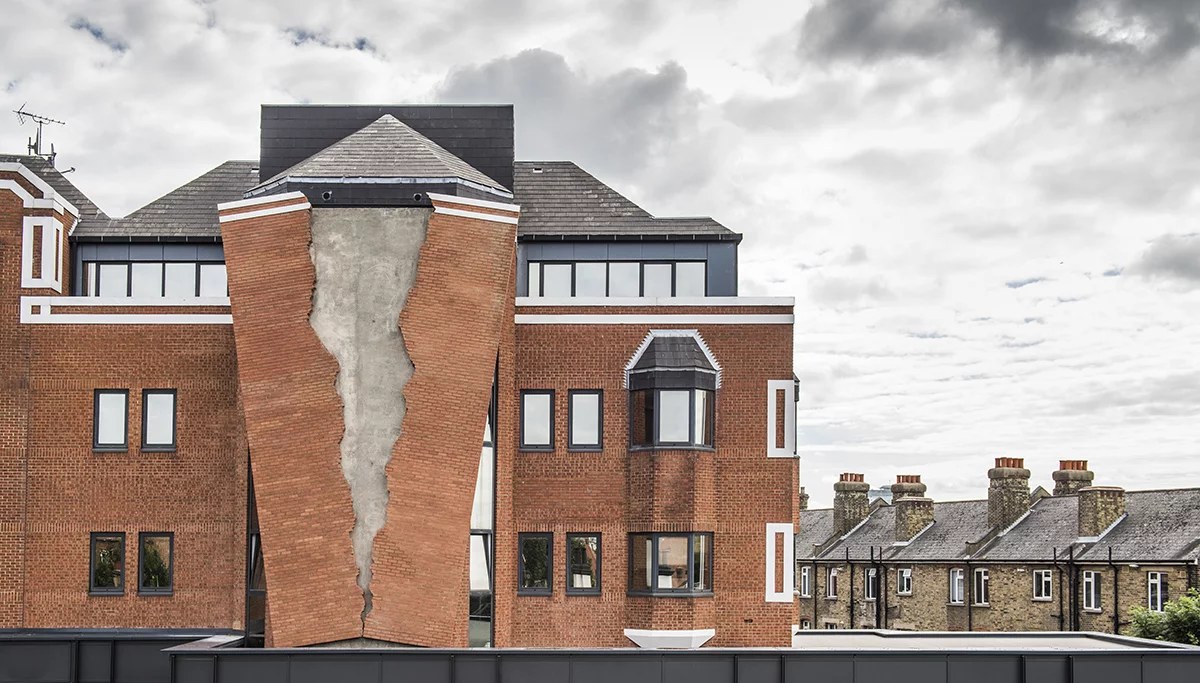 Six pins and half a dozen needles is Chinneck's first permanent installation, which took a team of British engineers, steelworkers and brick layers 14 months to develop