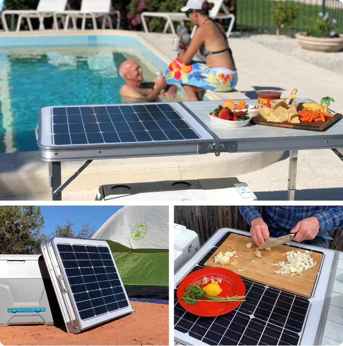 The optional (folding) GoSun Solar Table