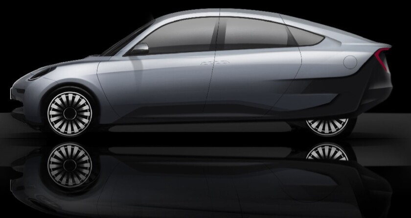 The four-door concept looks more like a conventional high-end sedan