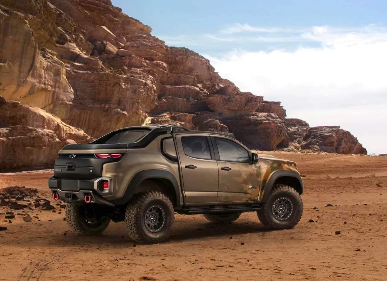 The Chevy Colorado ZH2 has 37-in tires and a modified suspension