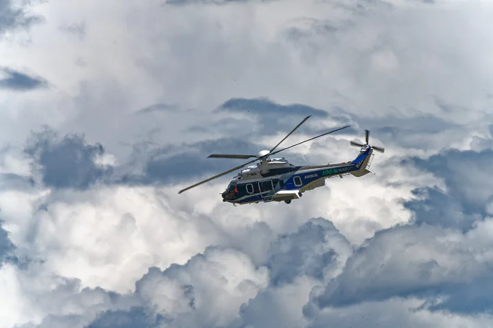 The H225 helicopter is the first to fly with both engines using 100 percent biofuel