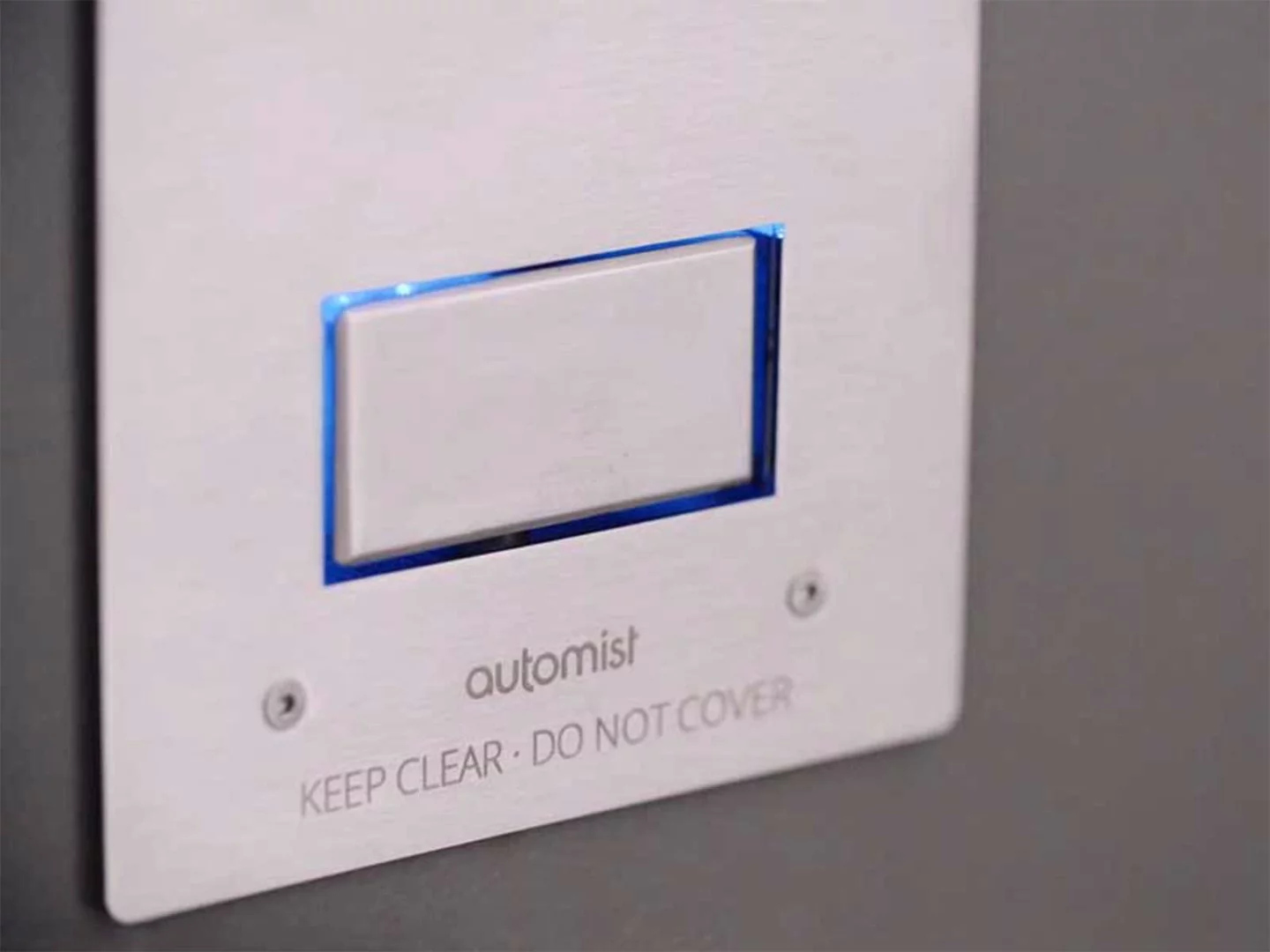 The Automist wall unit is relatively subtle-looking when not in use