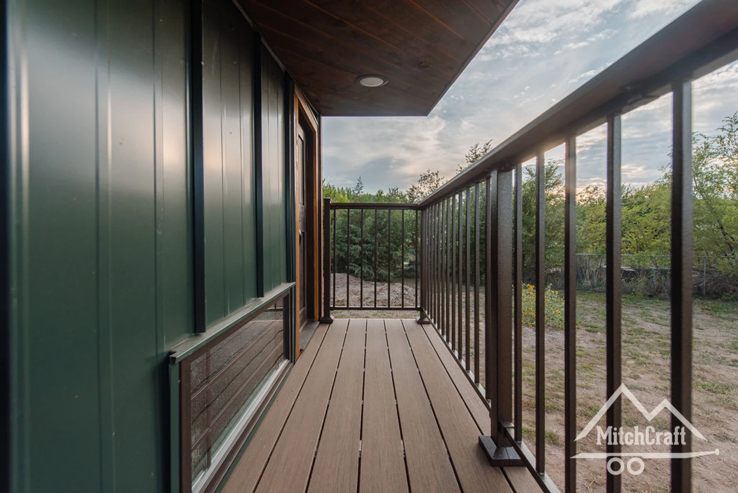 The balcony area in Lisa's 30 x 10 Tiny Home looks very small but will be used primarily by children