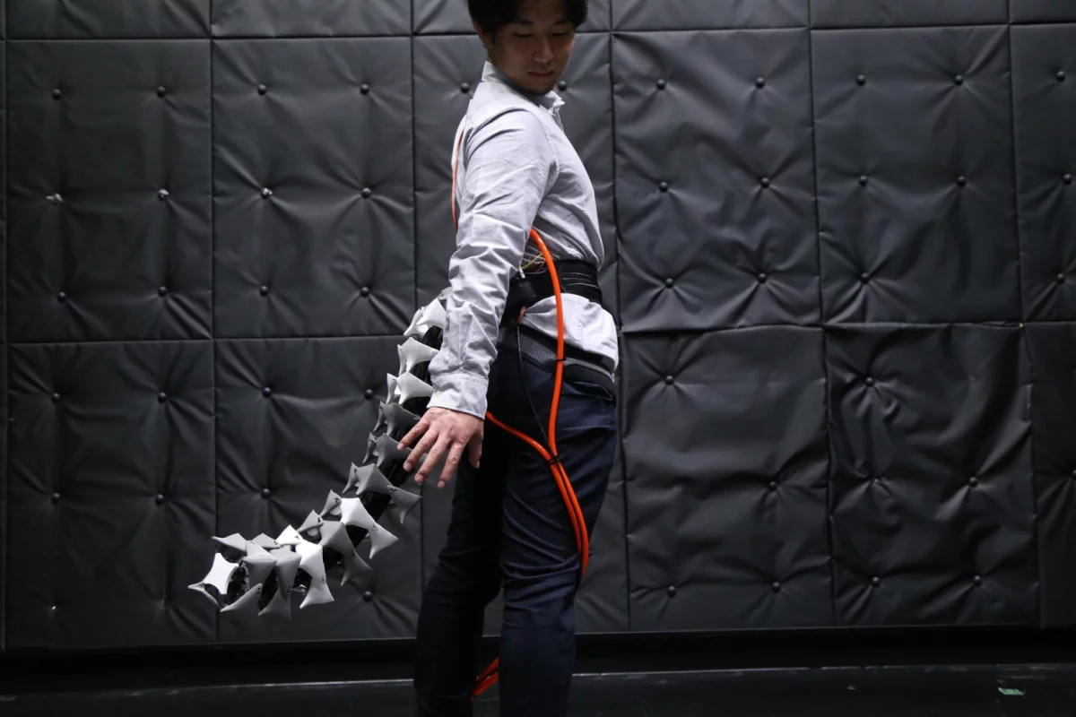 The Arque prosthetic tail could help with mobility, act as a counterweight for heavy lifting tasks, or provide realistic feedback while inside virtual worlds