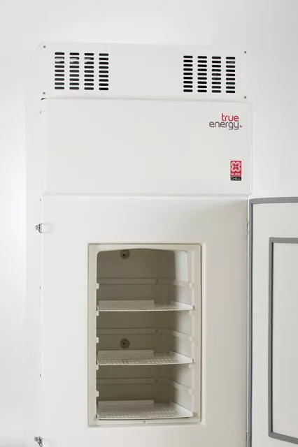The True Energy Vaccine Refrigerator can keep its contents cold for ten days without power