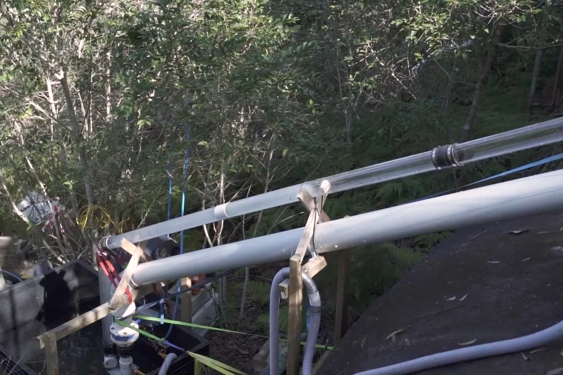 The team's small-scale tube fishway