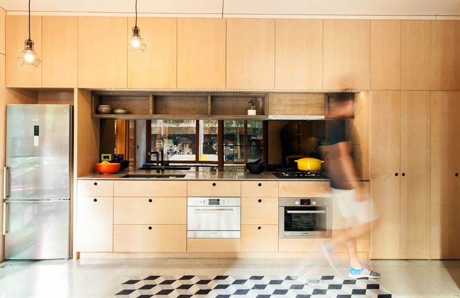The kitchen of the Archiblox Archi+ Carbon Positive House