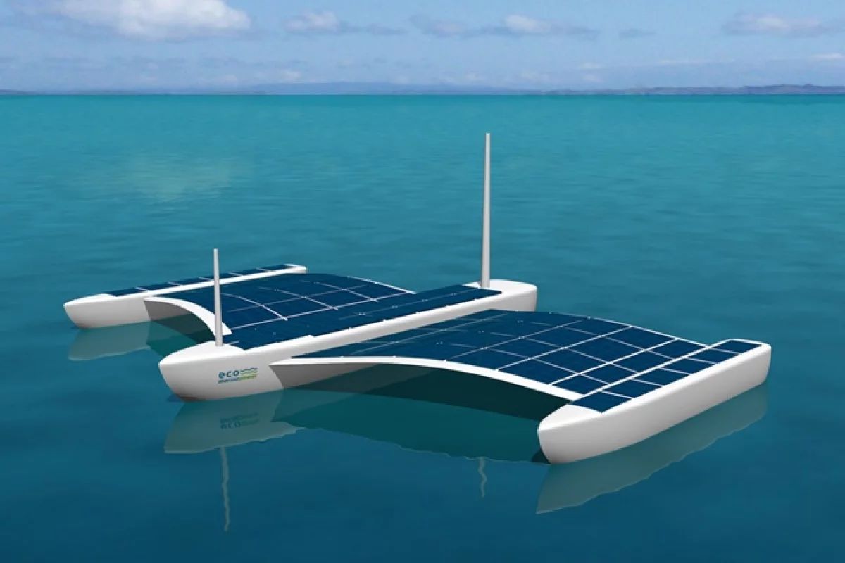 Eco Marine Power has unveiled plans for a solar-electric powered unmanned surface vessel
