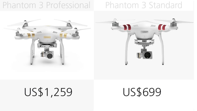 Price: Phantom 3 Professional and Standard