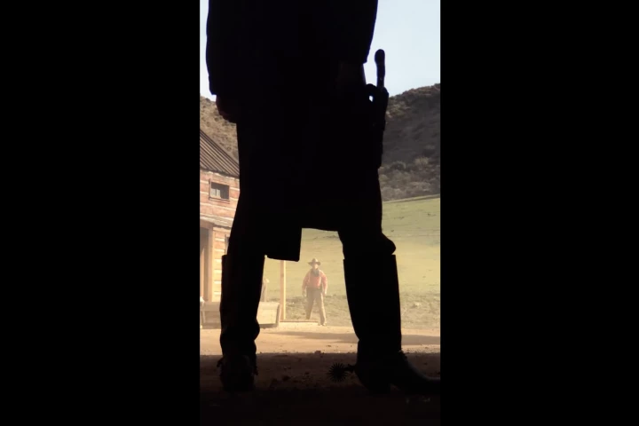 A still from Damien Chazelle's short film, The Stunt Double