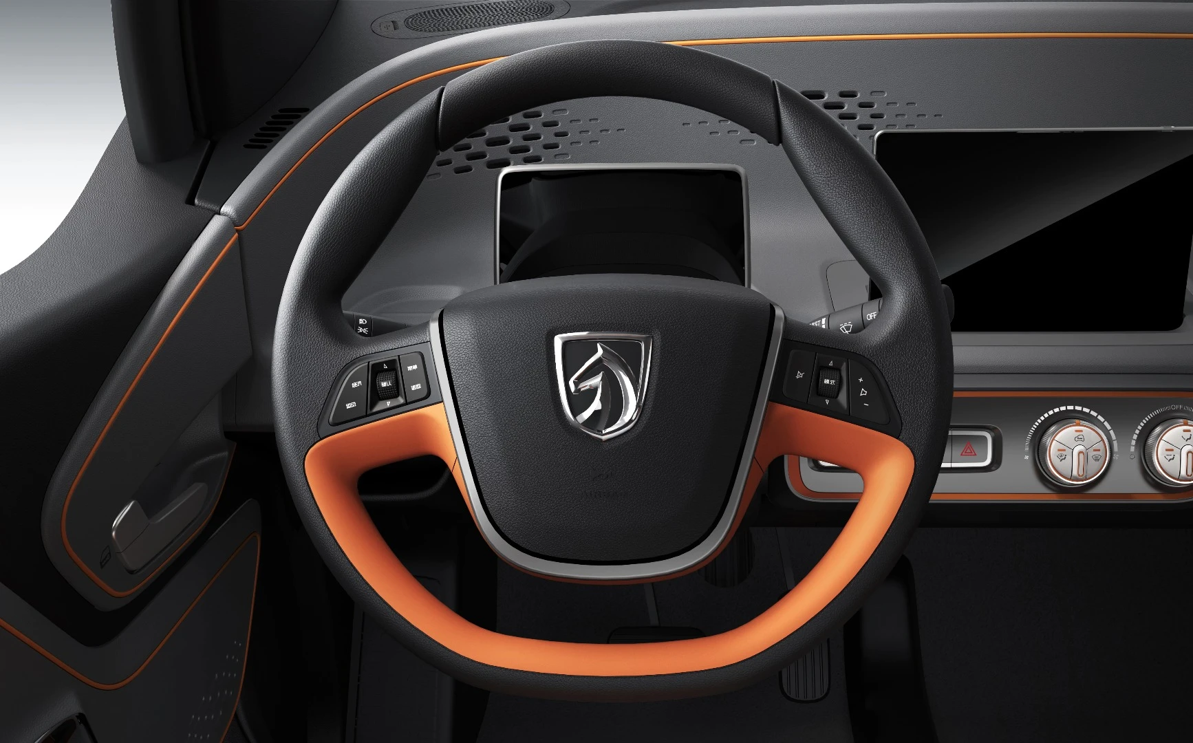 Behind the wheel of the Baojun E100