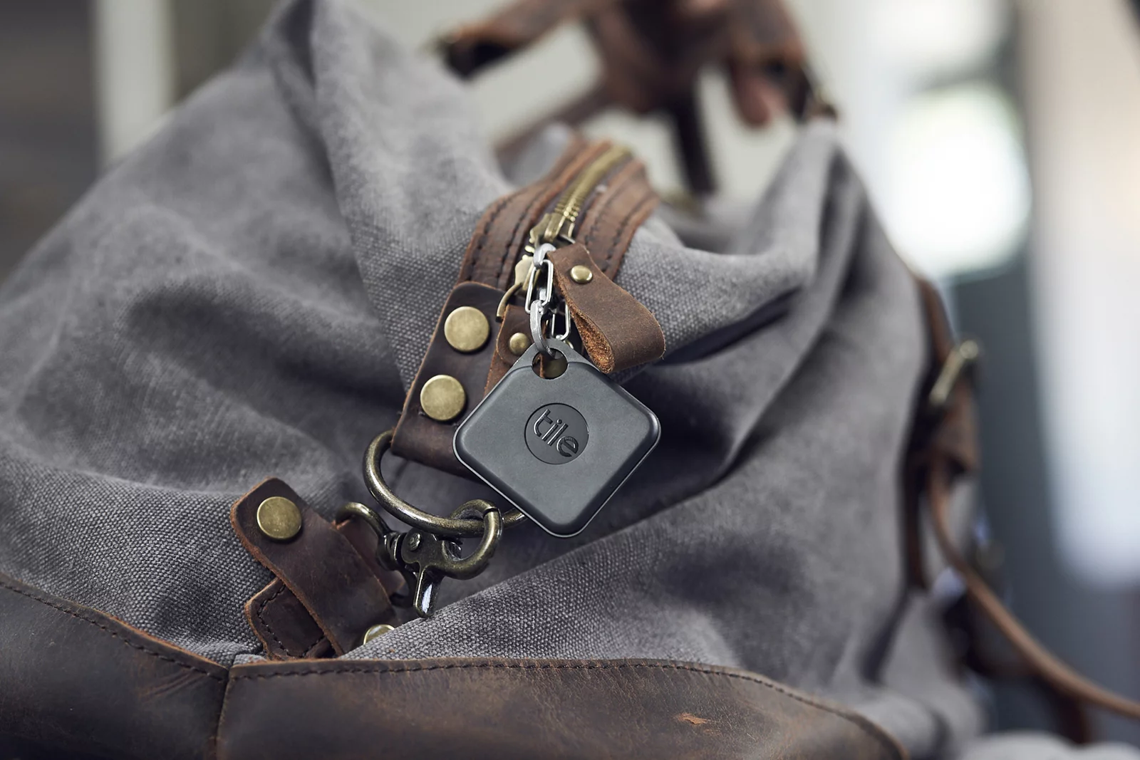 The Skullcandy earbuds work like a standard Tile tracker, shown here – via a Bluetooth connection to your phone