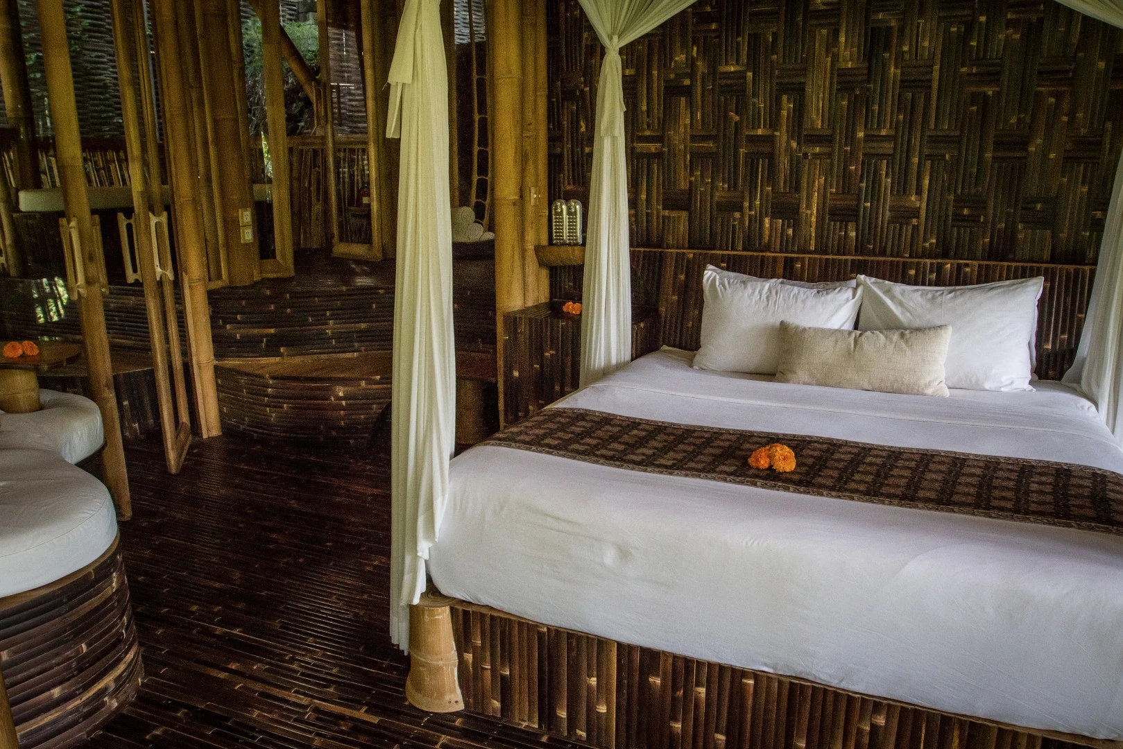 Master bedroom at the Green Village's Temple House