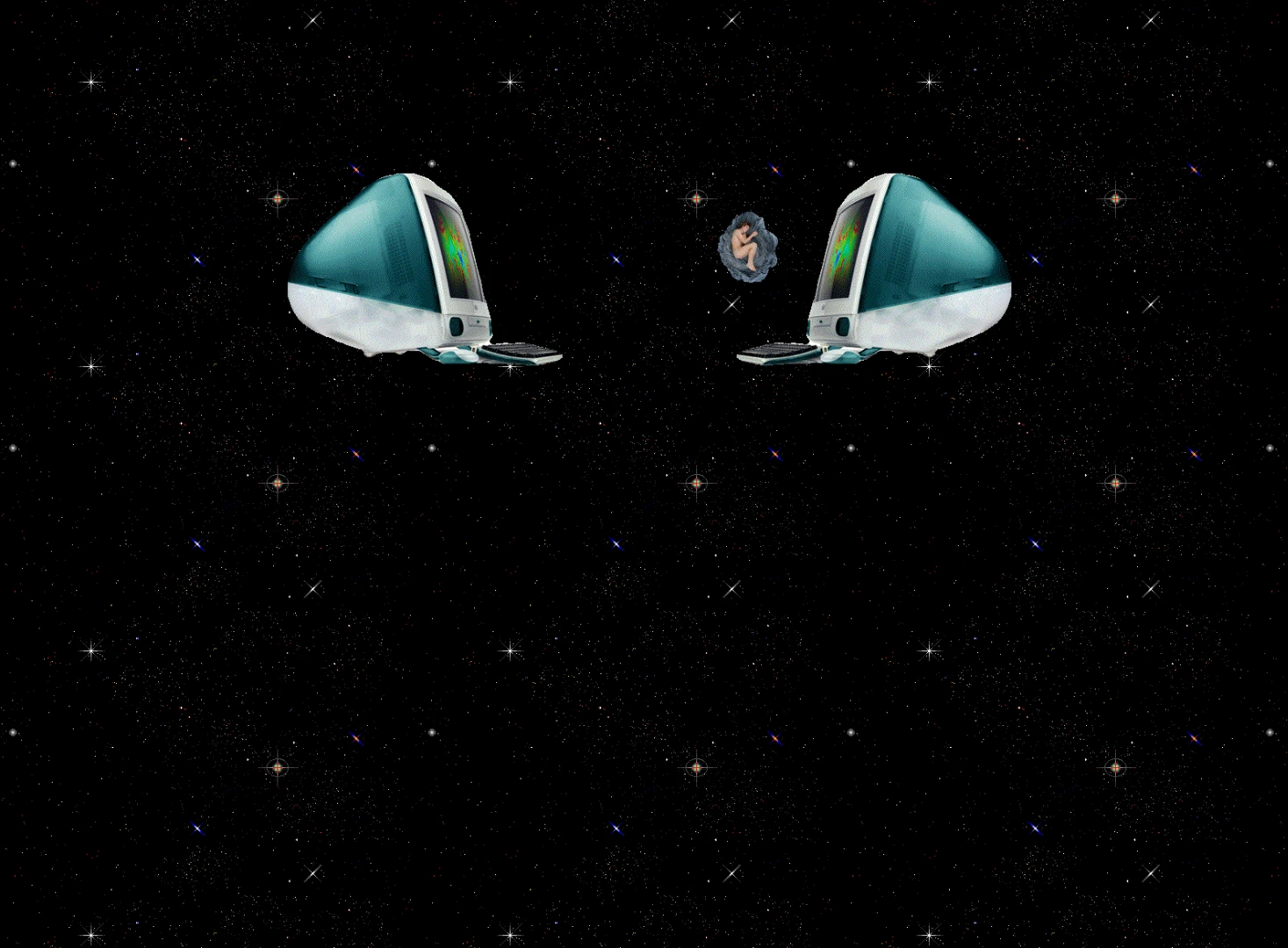 A still from Michael Manning's net art piece Mirrrroring.net