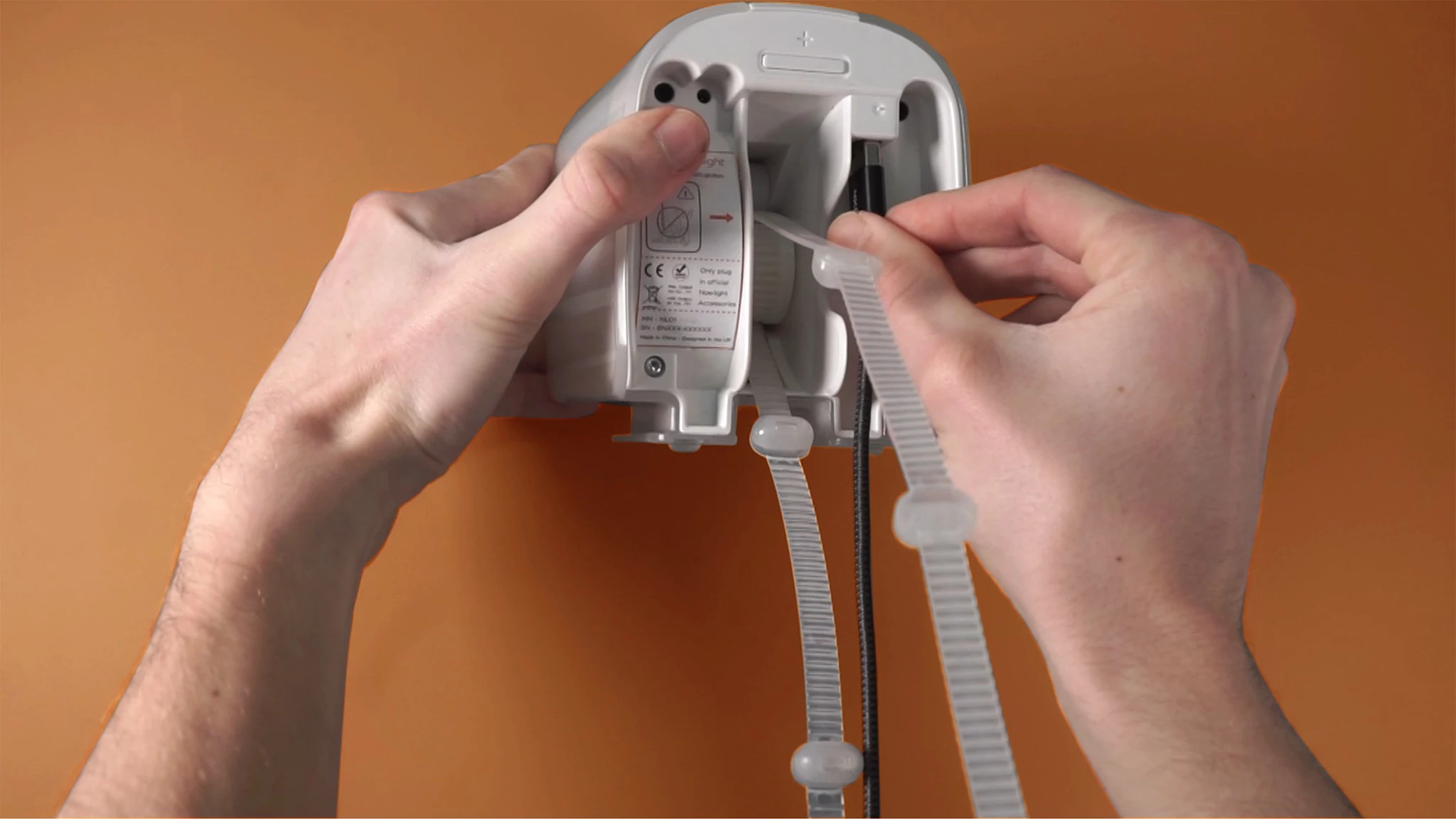 Connections are located on the NowLight's underside