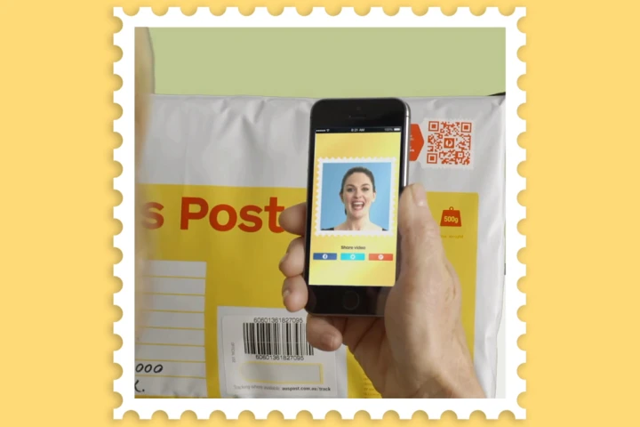Australia Post's Video Stamp lets gift-givers include a video message with their present