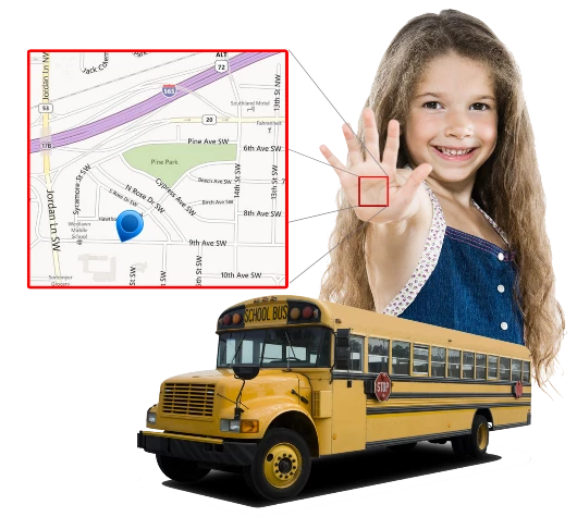 Kidtrack identifies young bus-riders by reading the unique vein patterns of their palms