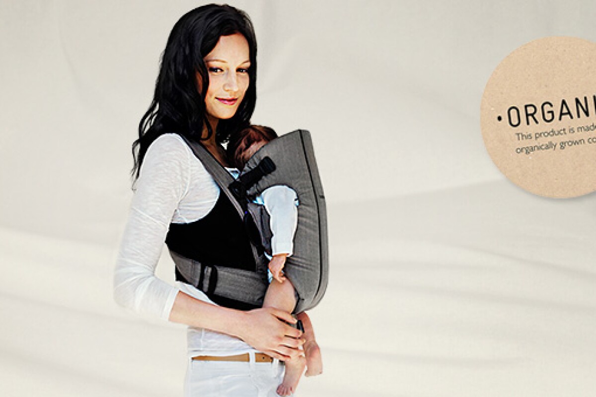 Baby Bjorn's baby carriers are now available in organic cotton