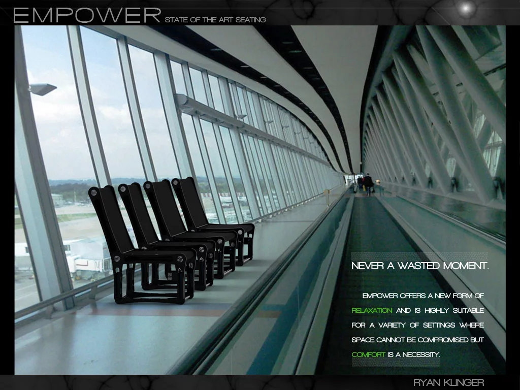 The Empower chair is "suitable for a variety of settings where space cannot be compromised but comfort is a necessity"