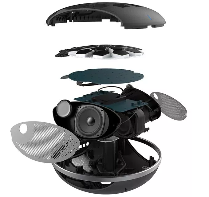 Exploded view of the HapsBox portable music creation machine