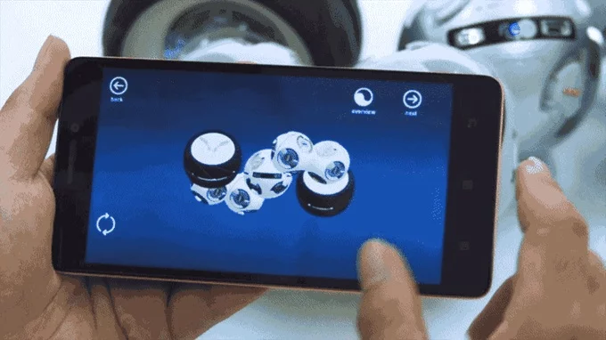 The app includes a shape library for ideas, and tutorials to help users put them together