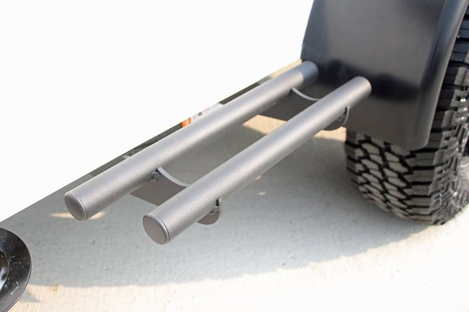 Aluminum steps on the InTech Luna Rover trailer