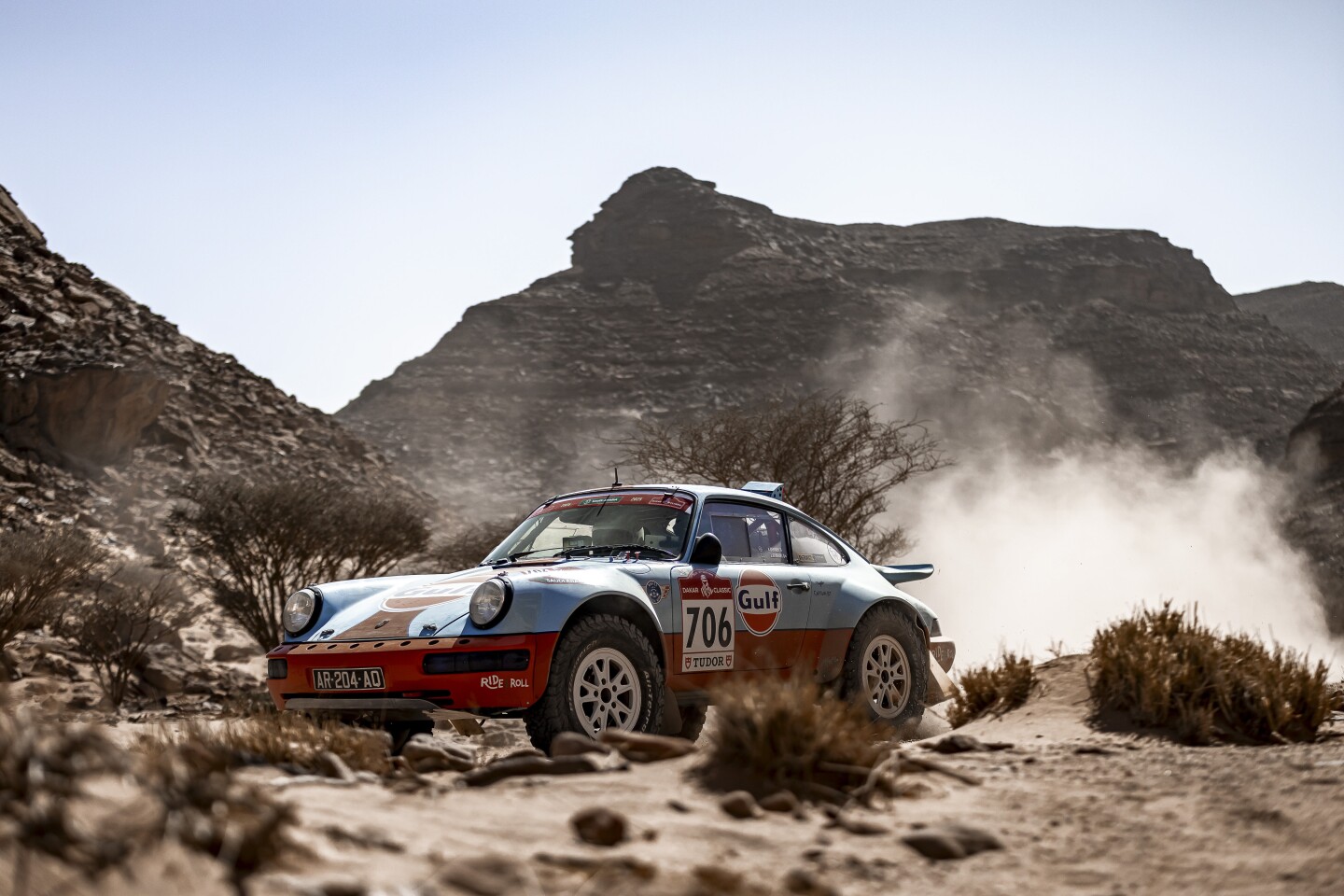 While the routes aren't as extreme for the Classic class, neither is the equipment. Perfect example: a Porsche 911 driven by Axel Berrier and Jérémy Athimon tackling the second stage of the 20205 Dakar