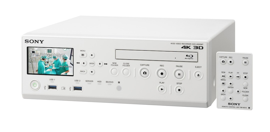 The Sony HVO-4000MT can manage 3D video and images at 4K resolution, allowing medical professionals to share and edit video through the Sony Content Management System