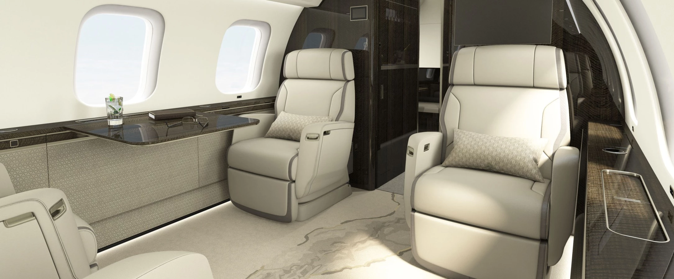 The Global 8000 has four living zones